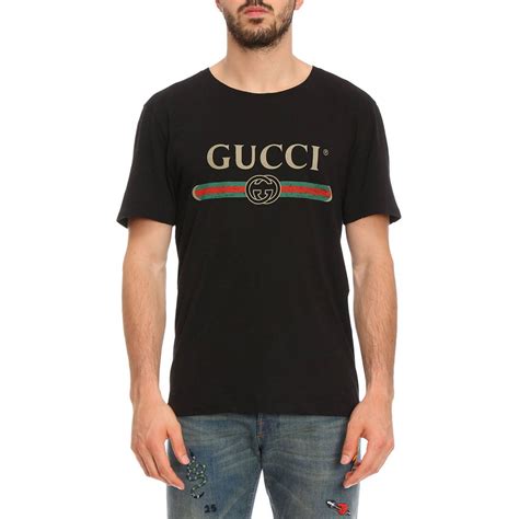 imitaz ione gucci t shirt nera|magliette uomo gucci.